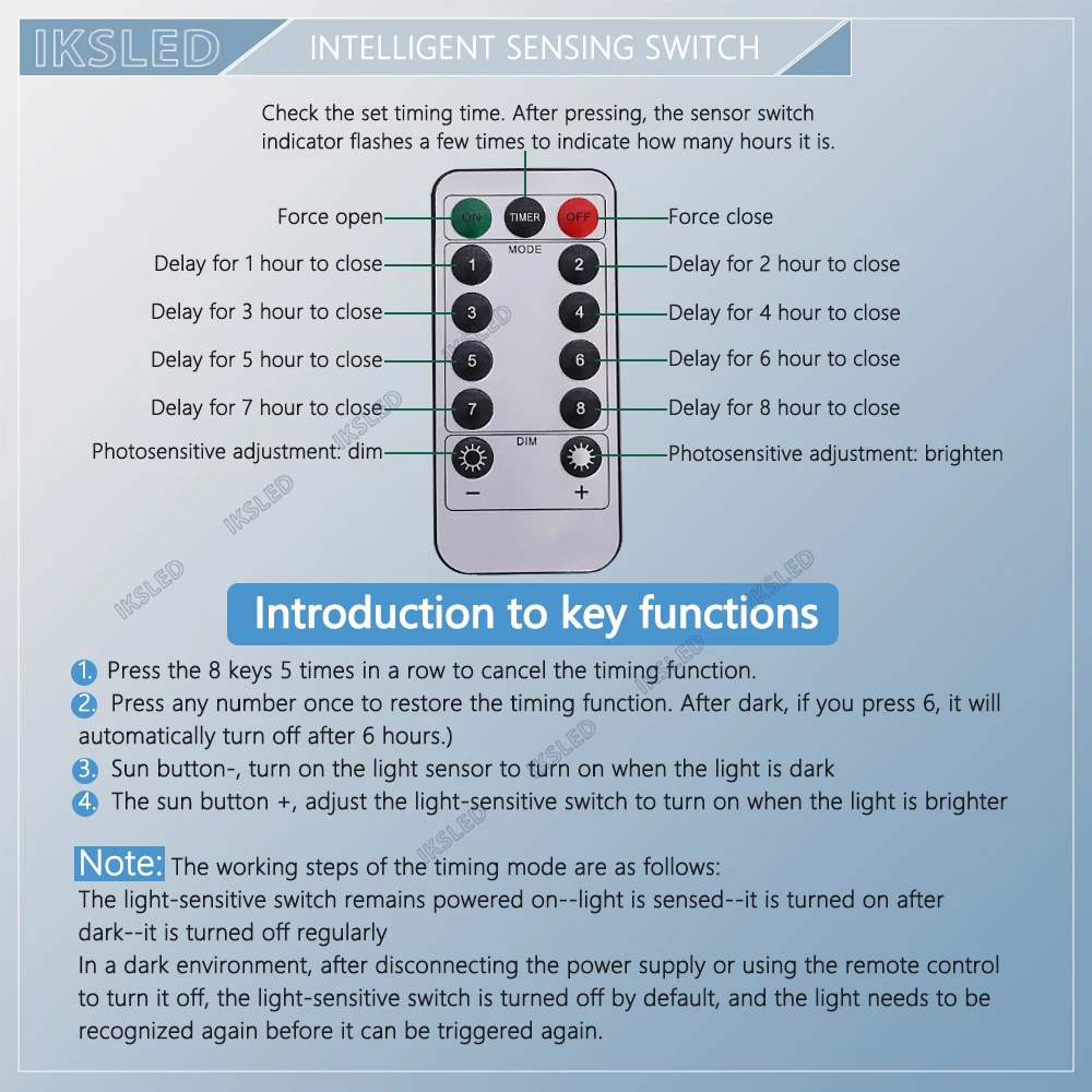 5V USB Light Controlled Sensor Switch 12V24V Light Controlled Remote Control Timed Closing Corridor Automatic Switch image 5