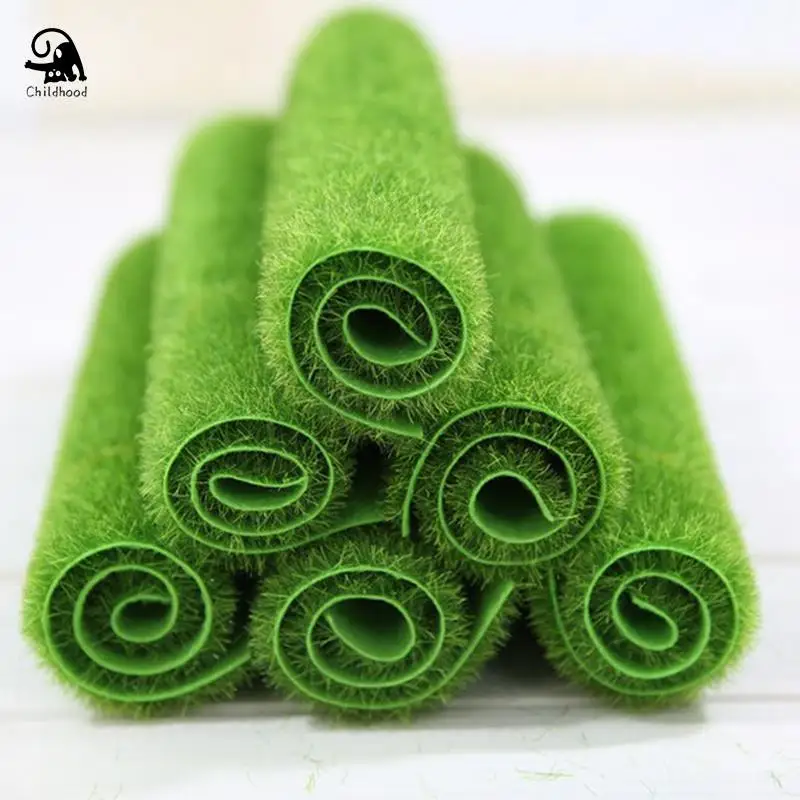 15cm Dollhouse Artificial Grass Gardening Turf Lawn Synthetic Fake Grass Carpetfaux Micro-landscape DIY Flocking Rug