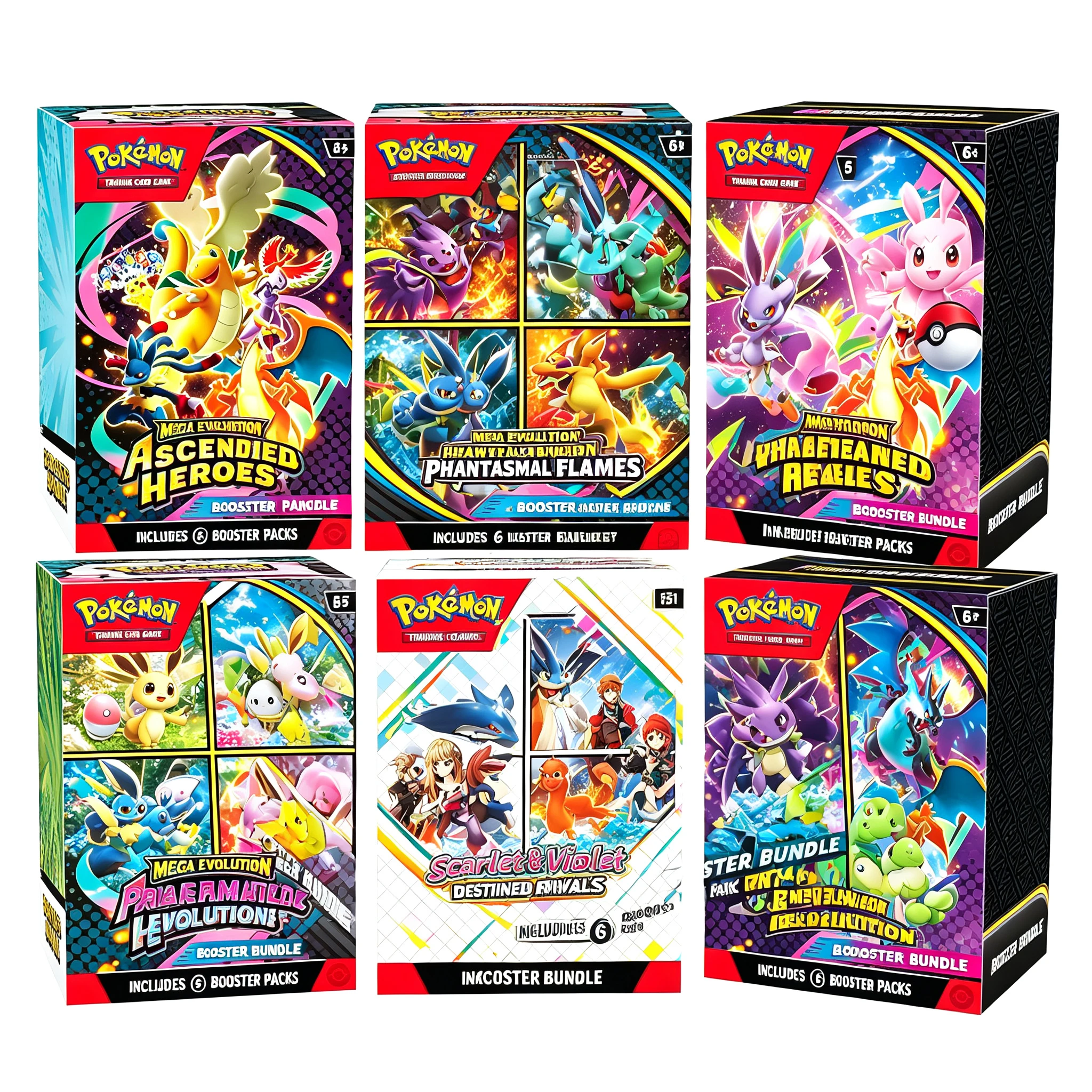 Trading Cards Ascended Heroes Mega Evolution Sword Shield Series 72 Shiny Collectible Booster Bundle Booster Packs