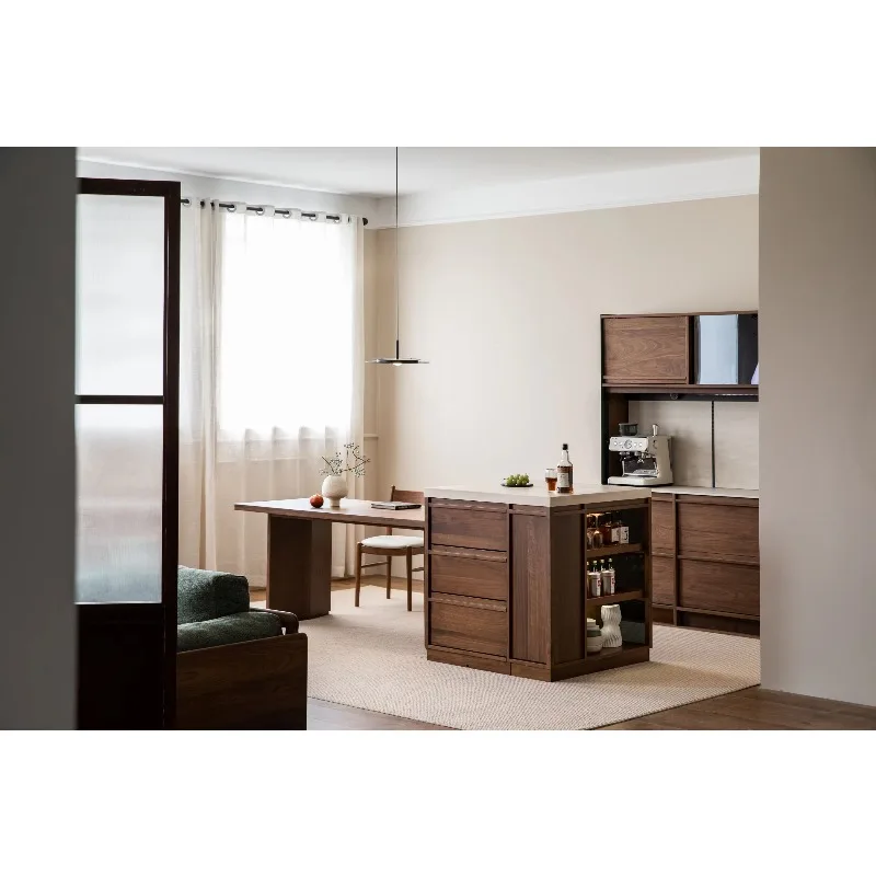 Modern kitchen cabinet island, wooden furniture design, other kitchen island features