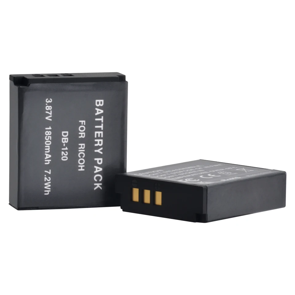 1850mAh DB-120 DB120 DB 120 Replacement Battery+Dual Charger Box