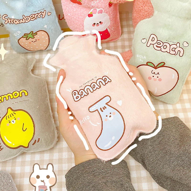 1Pc Lovely Cartoon Hand Po Warm Water Bottle Mini Hot Water Bottles Portable Hand Warmer Girls Pocket Hand Feet Hot Water Bags