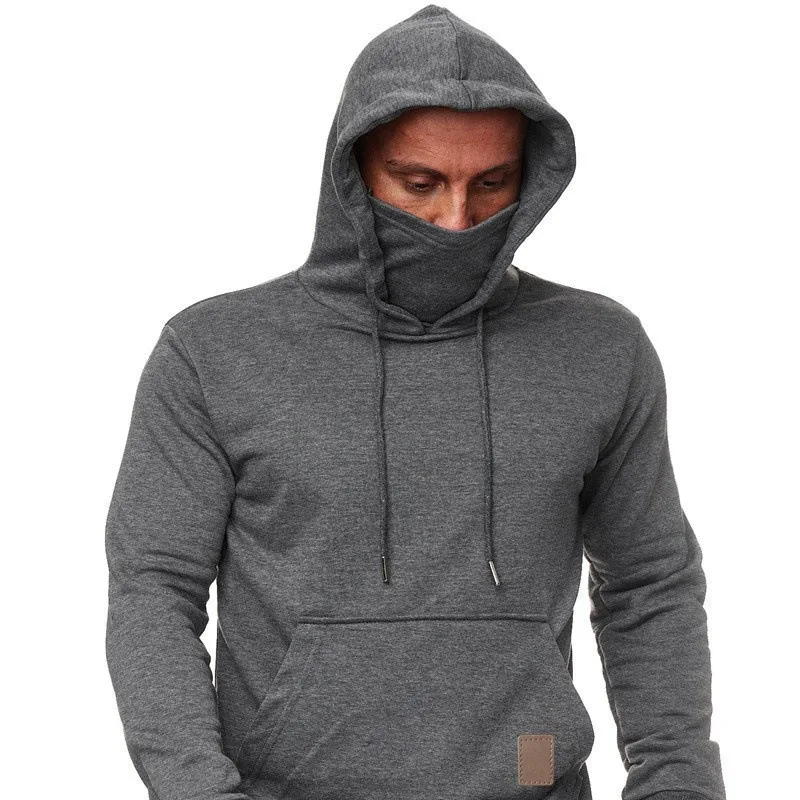 Men Solid Color Pocket Hoodies 2024 Autumn Men Sports Fitness Sweatshirts Male Fashionable Casual Pullovers Multi Color