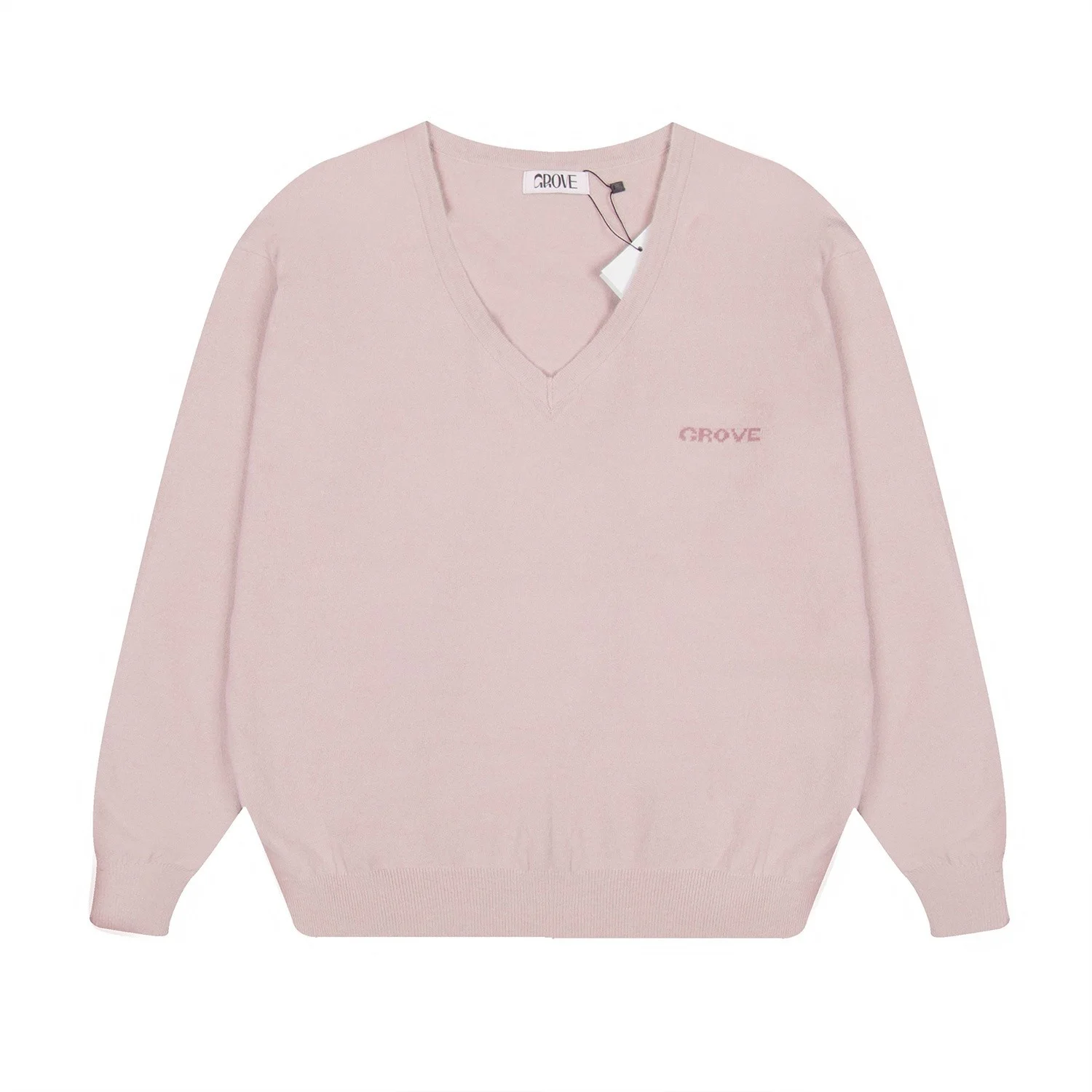 Grovev-neck sweater pink
