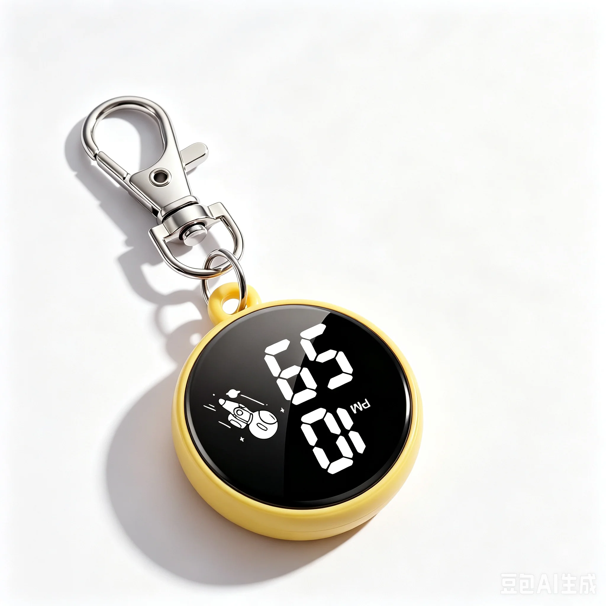 Children's Portable Digital Exam Pocket Watch, Keychain Design