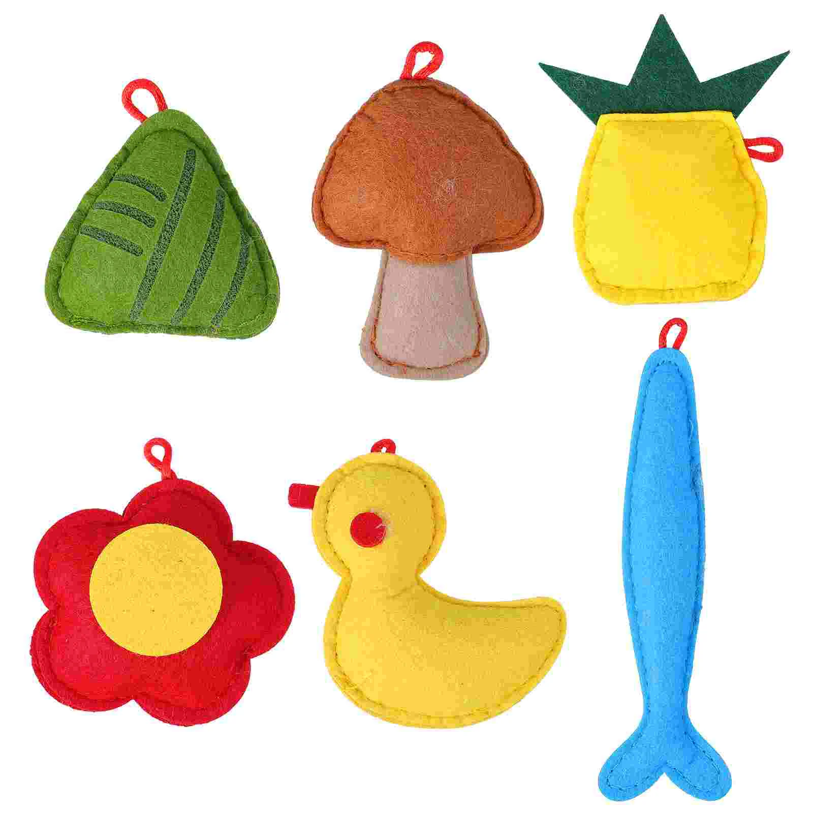 

6 Pcs Cat Toy Kitten Interactive Pet Supplies Chew Small Dog Catnip Felt Teasing Plaything