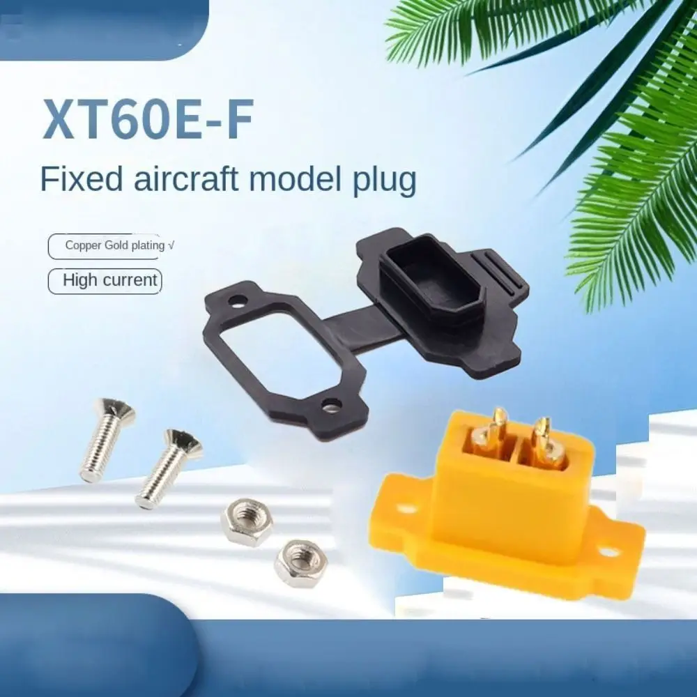 with Dust-proof Cover XT60E-F Female Plug Power Fixed Electrical Brass Gold Plated Male Connector DIY RC Model High-quality