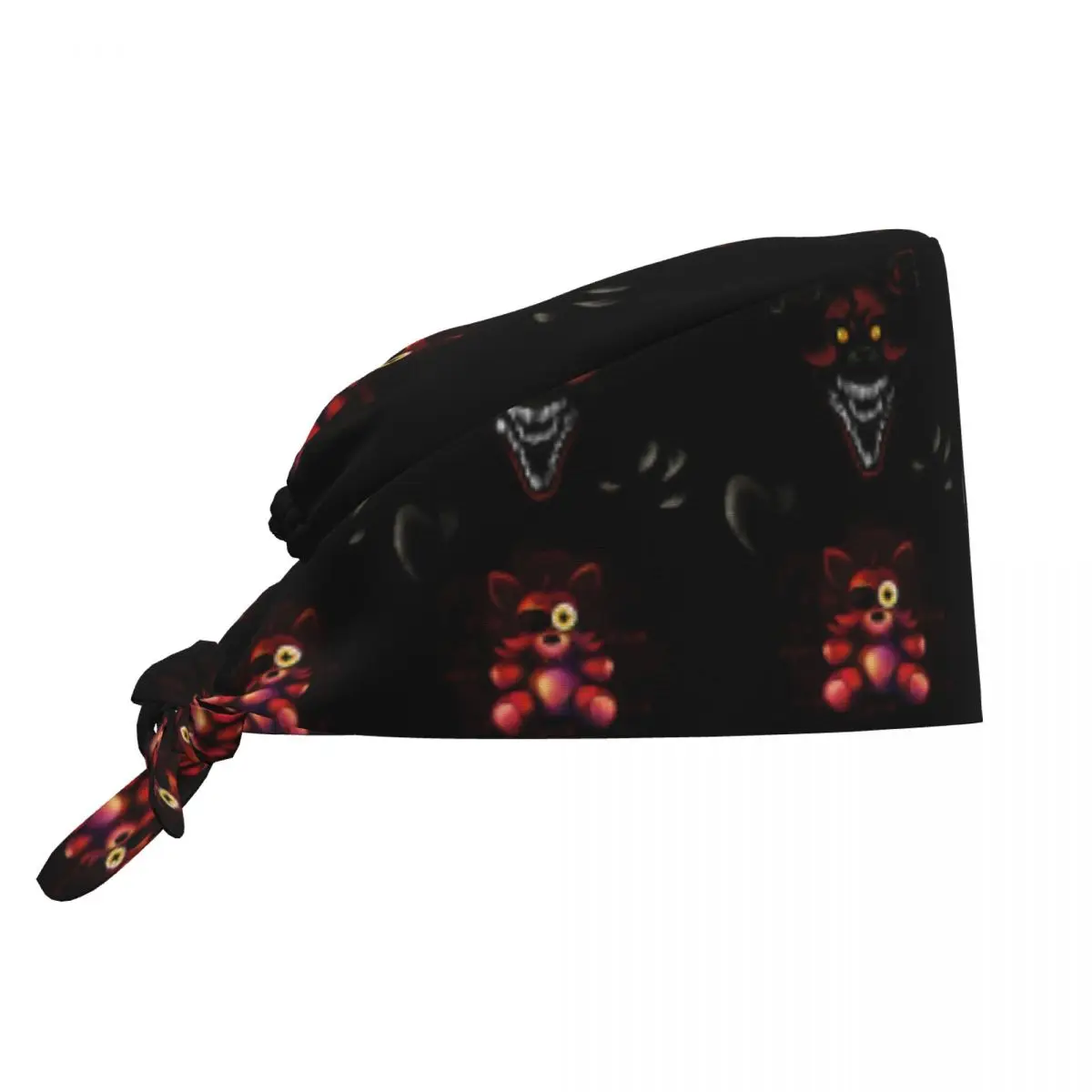 Gorro Quirúrgico Transpirable Personalizado con Diseño de FNAF, Gorro de Enfermería, Gorro para el Cabello, Gorro de Trabajo para Juegos de Terror, Gorro para Hospital y Farmacia