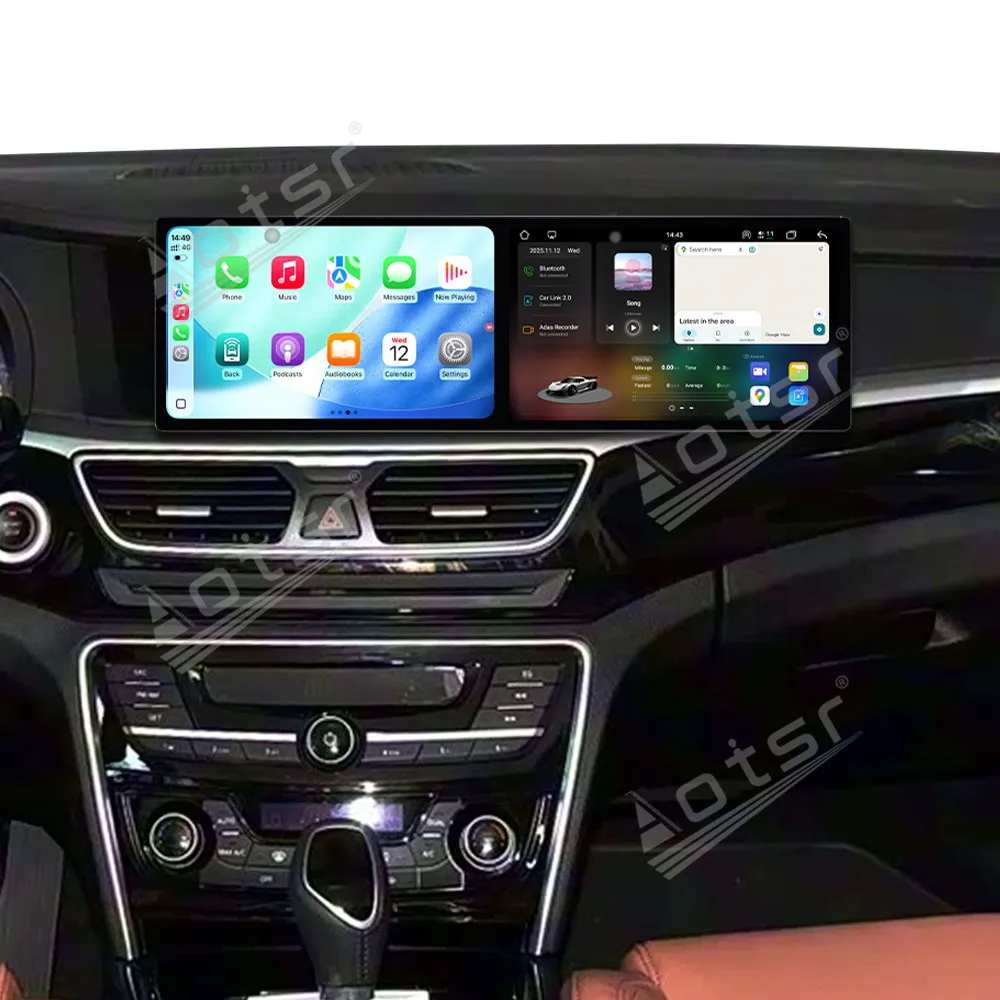 

For Geely Borui 2015-2016 Dual 10.1 Inch Android 15 CarPlay Radio HD Touch Screen Multimedia Player with Car GPS Navigation Head