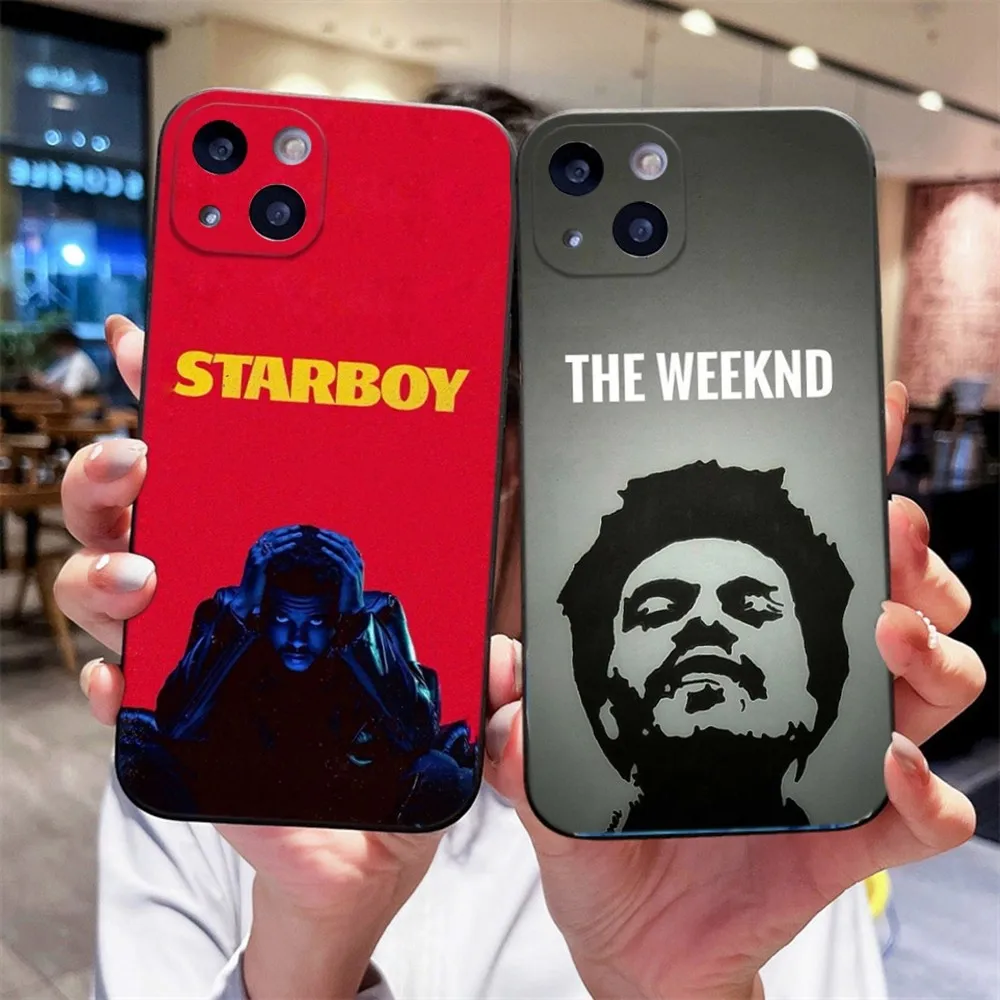 The W-Weeknd Phone Case For iPhone 14,13,12 Mini 11 Pro XR,X,XS,MAX 6S,7,8 Plus Silicone Cover Soft black