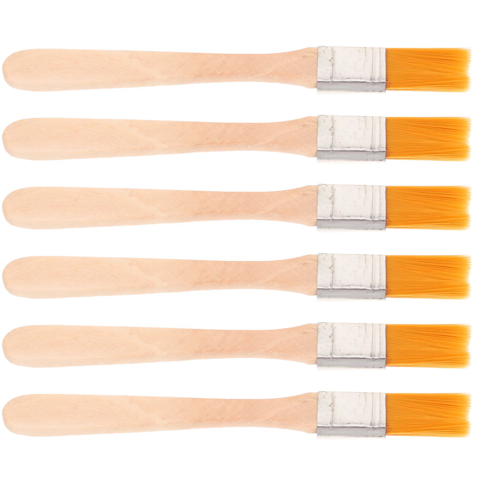 6 Pcs Paint Brush Painting Wooden Handle Brushes for Kids Portable with Small Oil Paintbrush