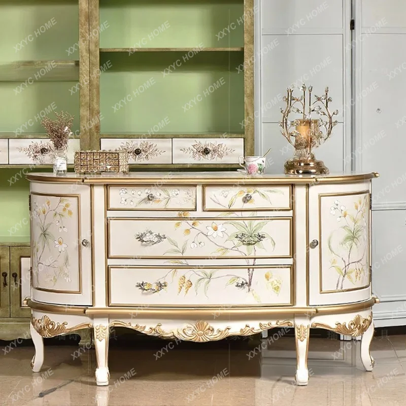 XXStorage Locker Cabinets Display Crack Shelves Living Room Bedroom Retro Cabinets Drawers Storage Closet Dresser Home Furniture
