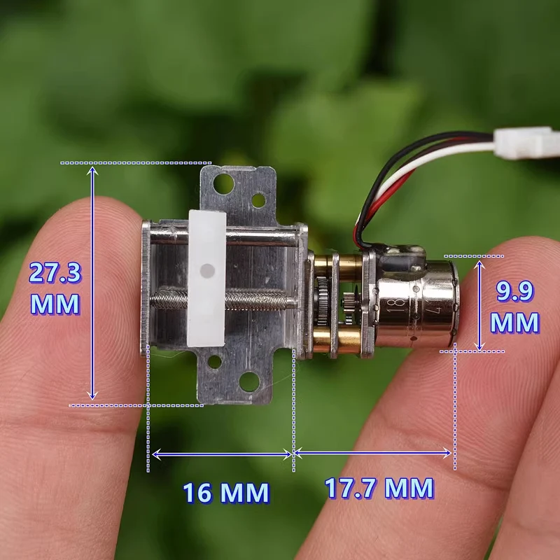 Mini 10MM 2-Phase 4-Wire Linear Gear Stepper Motor Full Metal Gearbox Stepping Motor Precision Screw Shaft Slider Moving Block