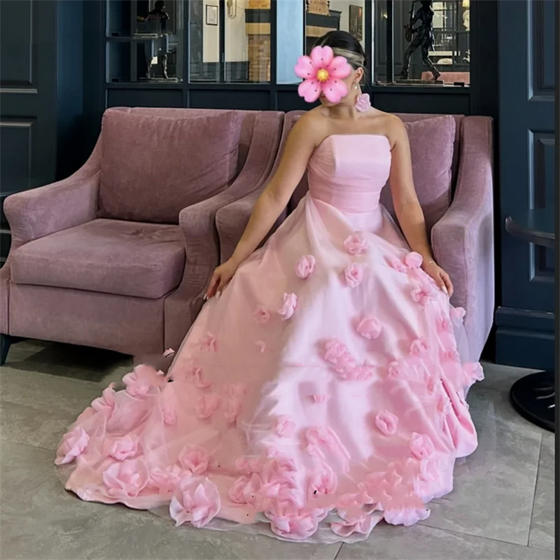 Pink Elegant Prom D…