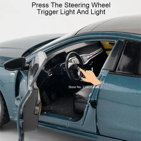 1/24 A7 Legeringsmodell Billeksaker Bakhjulsdragning Framhjulsstyrning Bilar med Ljudfordon för Barn Samla Gåvor 12 best sales Mazda 626 modellleksak - №10