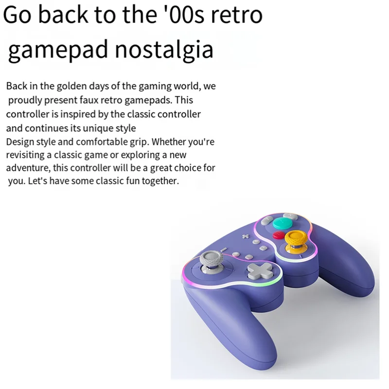 

FFYY-Wireless Charging Retro Gamepad Withsix-Axis Back Key Programmable Programming Withfast Charging Dockenhanced Grip A