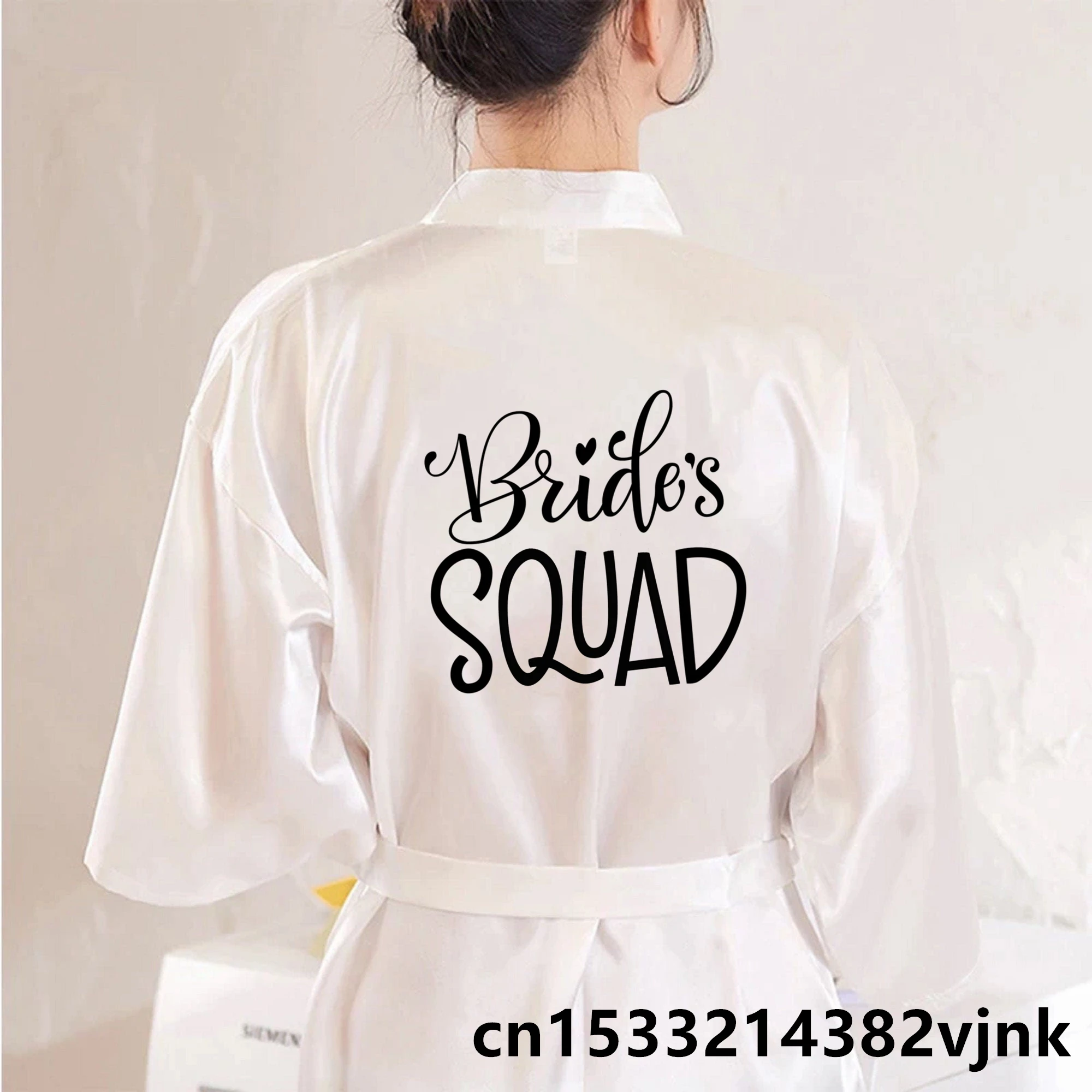 

Brides Squad Bride Team Band Mom Wedding Satin Dressing Personalized Print Bride Team Bathobe Bridal Party Robe Bridesmaid Robes