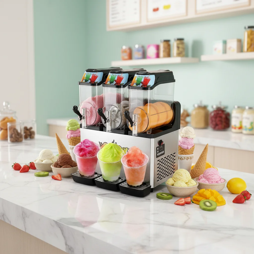 

3 Tanks 36L Slush Machine Commercial Frozen Drinks Ice Beverage