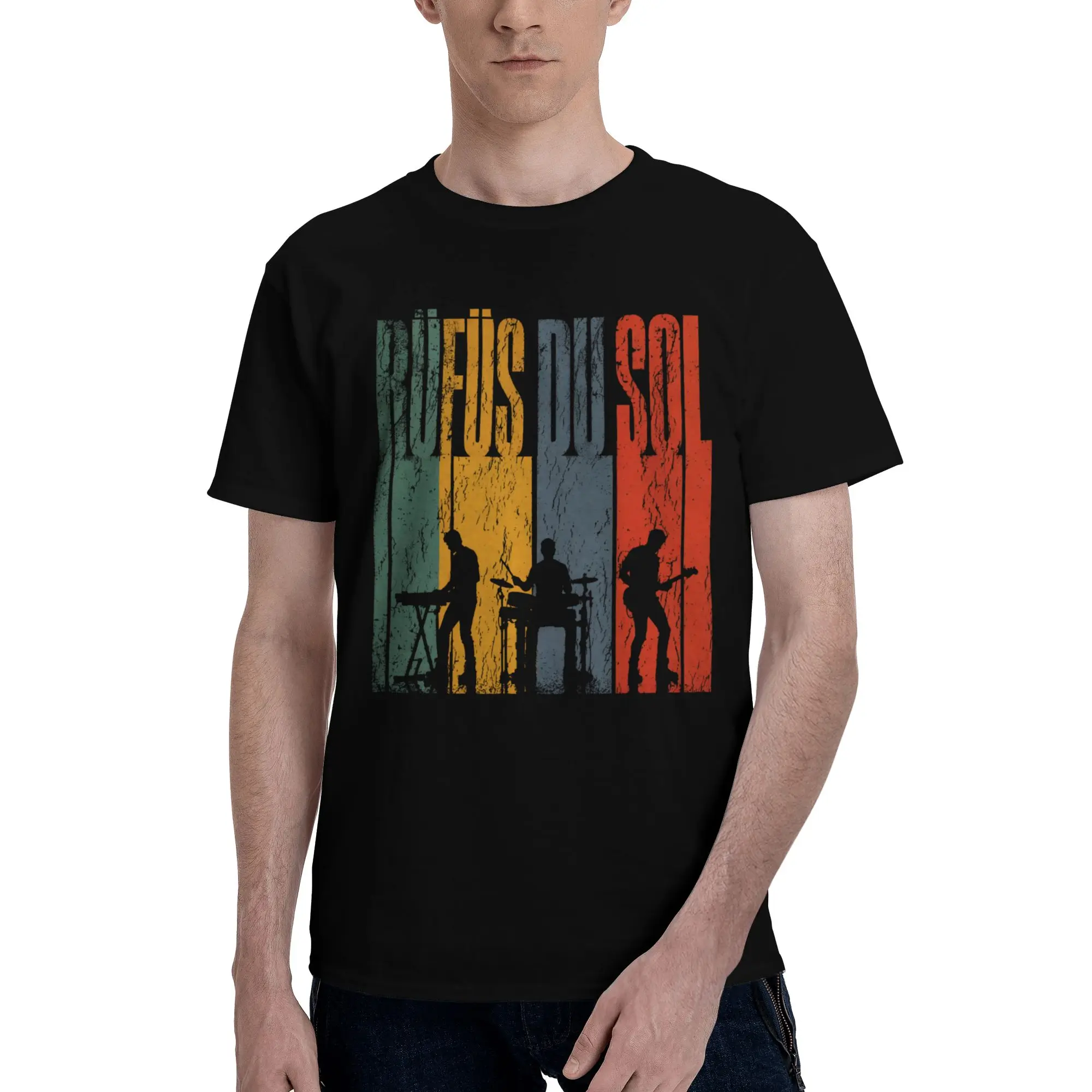Men Women Graphic Print Rufus Du Sol 2026 Concert  Tee T Shirt 100% Cotton  T-shirts Clothing