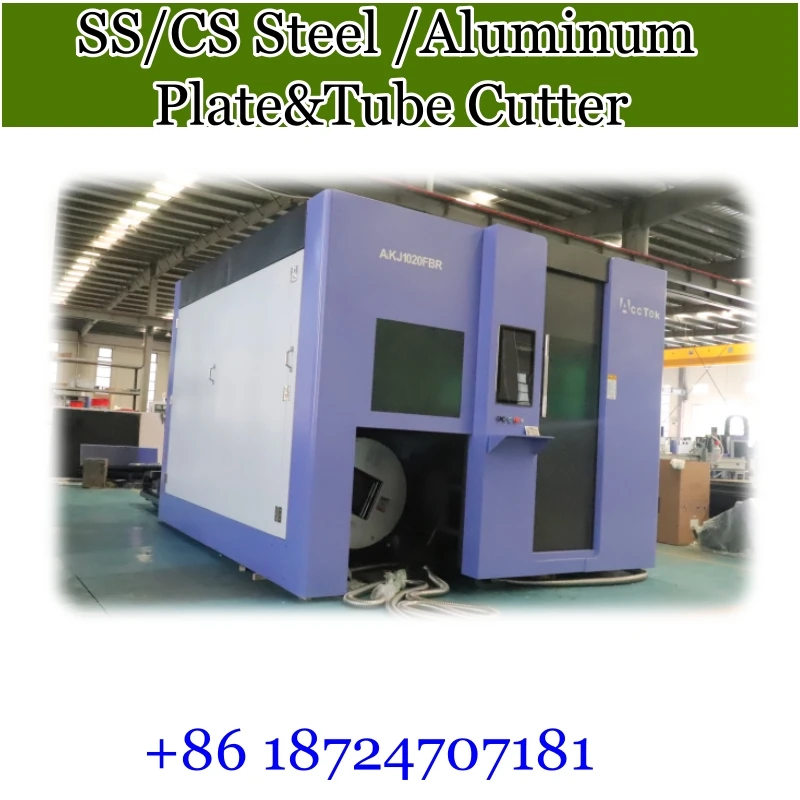 1.5kw 2kw 3kw 12kw Laser Metal Cutting Machine with Full Enclosed Cover SS CS ALU Sheet&Tube Cutter