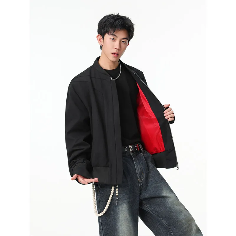 

Waed Casual Jaet Small Size Men's Loose Fit Stand Collar e Design S-Medium Code Lightweight Polyester Fiber