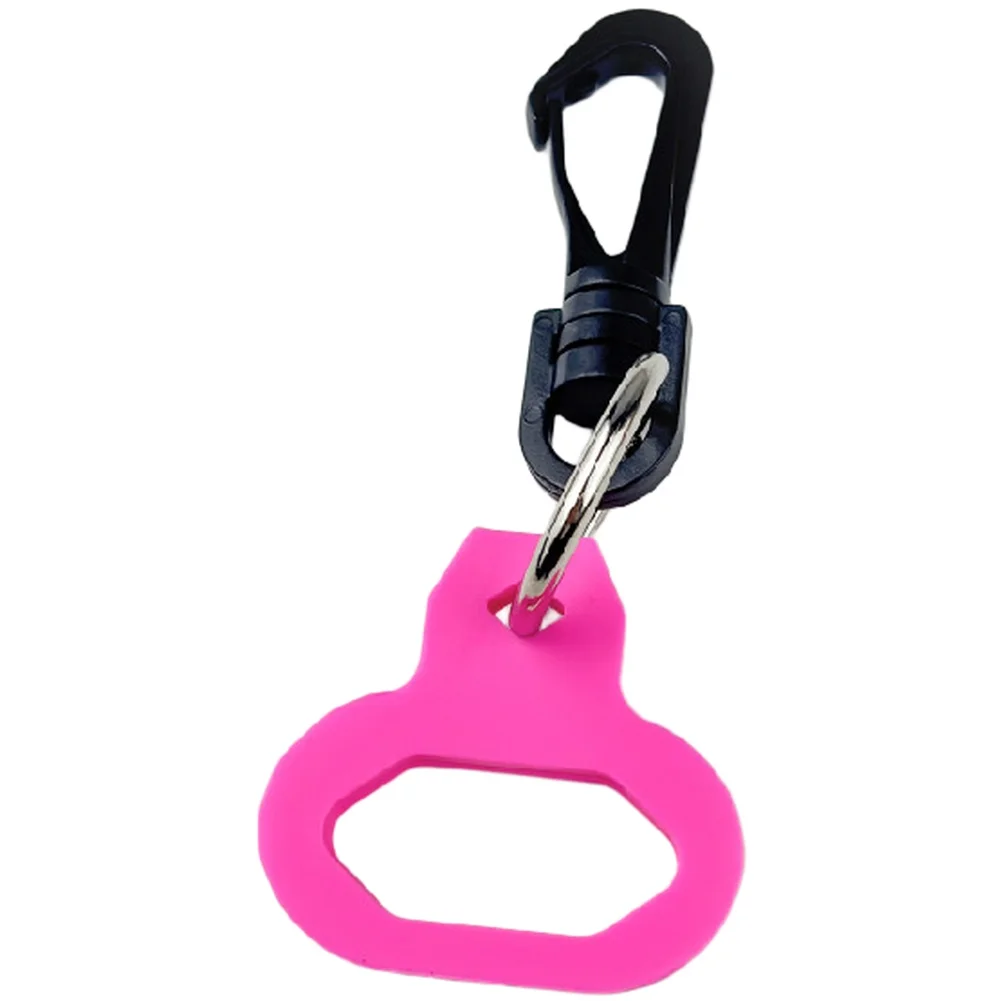 Diving Silicone Holder with Keychain and Quick Release Hook for Attaching Regulators Octopus Mounts and Dive Hoses
