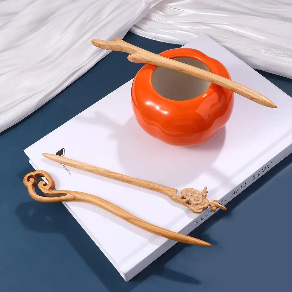 الطيور قرن الوعل موجة شكل الشعر العصي زهرة فراشة الصينية الشعر شوكة الكورية مشبك شعر خشبي الشعر العصي النساء Hanfu دبابيس الشعر