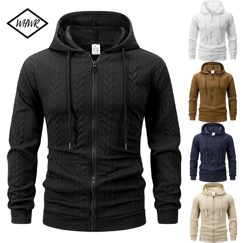 

Новинка 2023 года, осенняя мужская вязаная куртка-толстовка, куртка с длинными рукавами, пальто, куртка на молнии, мужские толстовки, толстовка, мужская одежда