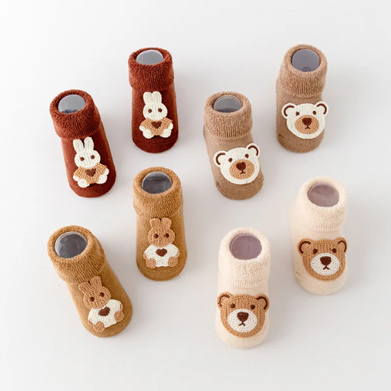 جوارب جديدة للخريف والشتاء سميكة ودافئة للأطفال والرضع