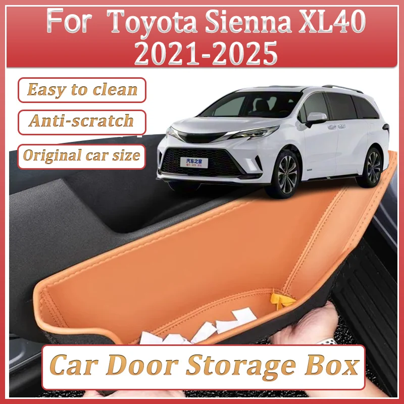 

Car Door Storage Box For Toyota Sienna XL40 2024 Granvia 2021-2025 Car Door Slot Storage Boxes Auto Interior Protect Accessories