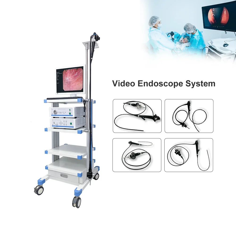 

4K HD endoscopio ENDOSCOPY SYSTEM medical portable endoscope light source gastroscope and colonoscope