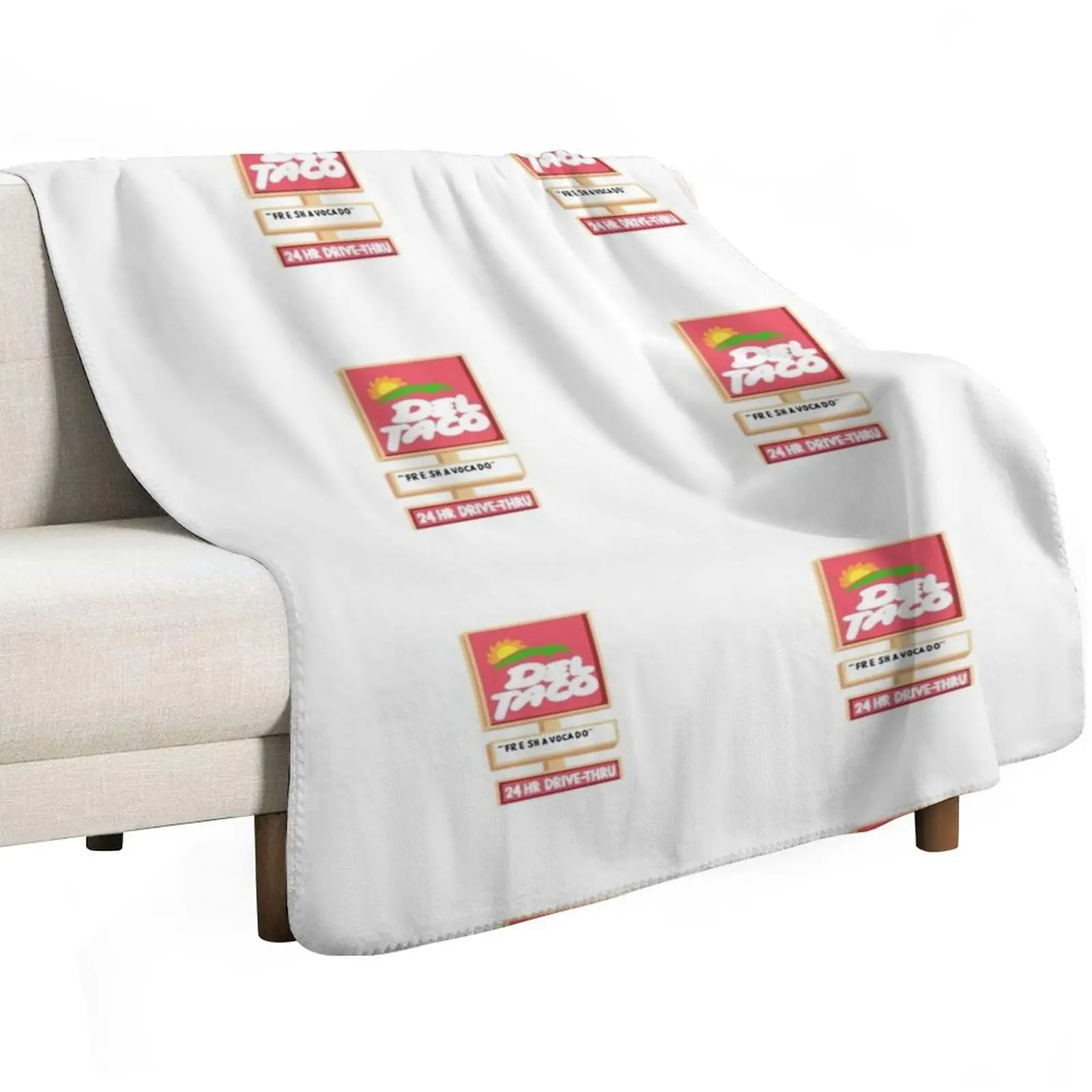 Del taco sign Throw Blanket Bed covers Sofa Comforter Blankets For Baby For Baby Quilt Blankets