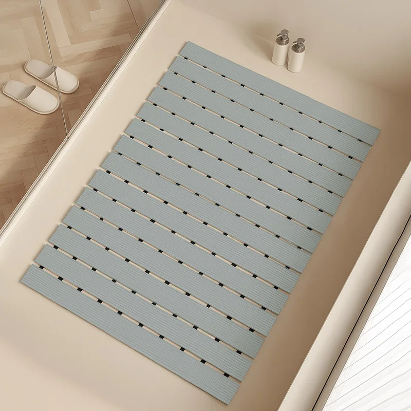 

Non Slip Foldable Shower Mat Water Barrier Foot Pedal Pad for Bathroom Entrance Anti Fall Carpet Safety Comfort Essential