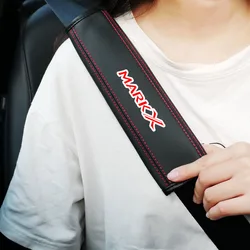 1 Pcs Car Seat Belt Leather Safety Belt Shoulder Cover Protect Shoulder Pads Case for Toyota MARKX MARK-X Car Accessories