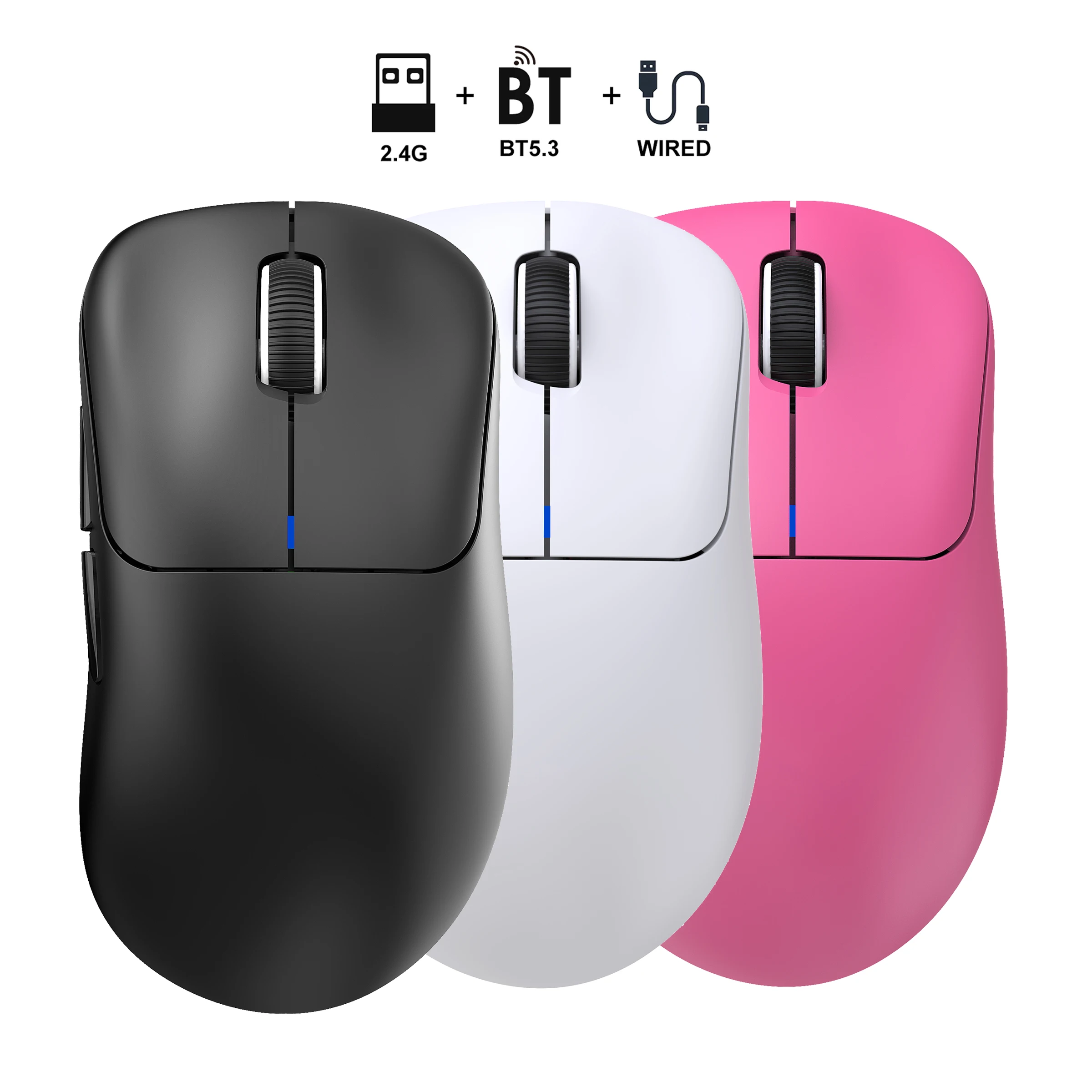 2025 New Arrival HXSJ T700 Lightweight Optical Wireless Mouse 10000DPI 500mAh Rechargeable Macro Gaming Mouse for Laptop Office