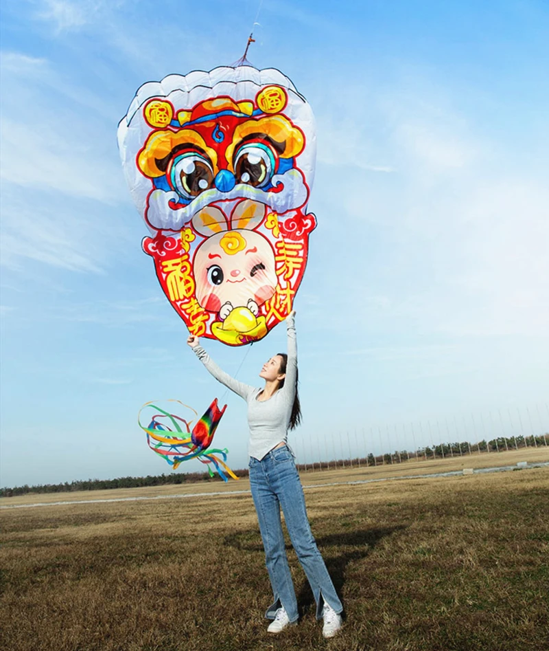 จัดส่งฟรี Soft Kite Flying สําหรับผู้ใหญ่ Inflatable Kites windsocks Kite สีเขียว Dragon Flying Kite Fairy ปีกโปรแกรมของเล่น