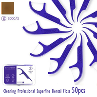 Original Soocas Dental Floss Daily Tooth Cleaning Professional Superfine Dental Floss 50pcs/set top quality