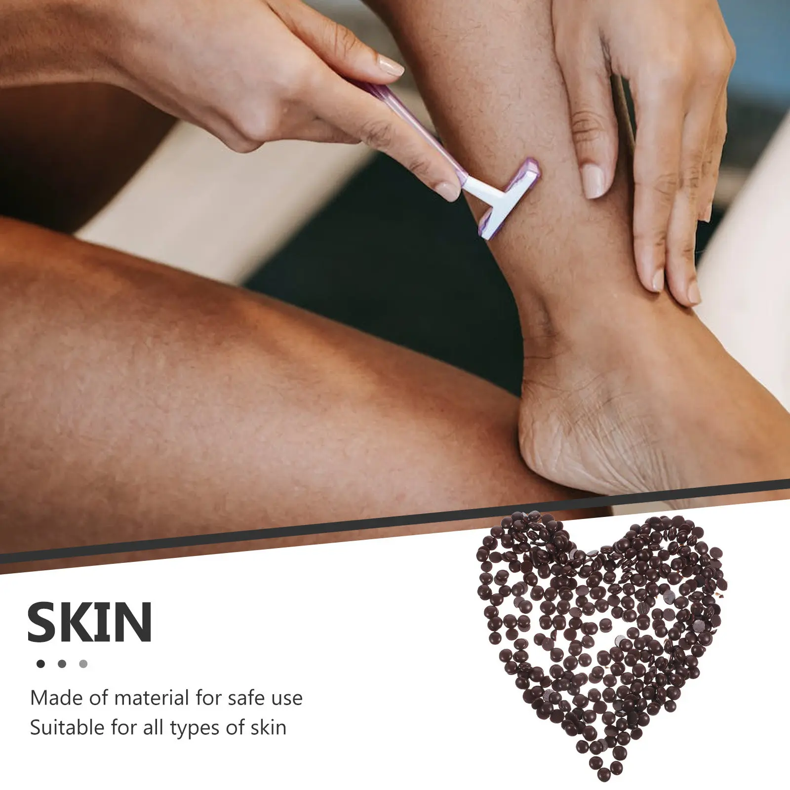 50G Gentle Hard Wax Beans Hair Removal Beads Painless Formula No Strips Depilatory Wax for Face Body Sensitive Skin Safe