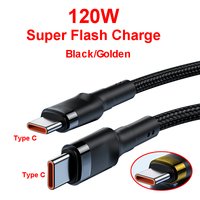 1M 120W Super Charging For Samsung S24 S23 USB C TO USB Type C Cable For iPhone 15 Plus Pro Max Xiaomi 11 4.0 Quick Fast Charger