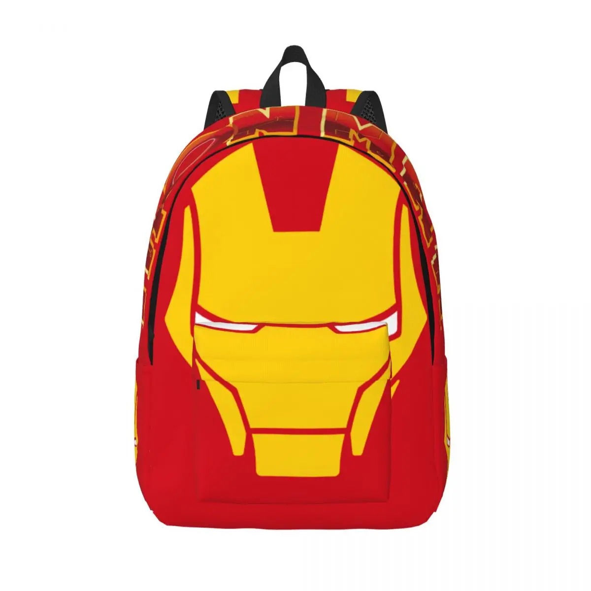 

Bookbag Red Mask Zipper Closure Marvel Iron Man Ladies Back To School Gift Fashionable Storage Bag Office Work School