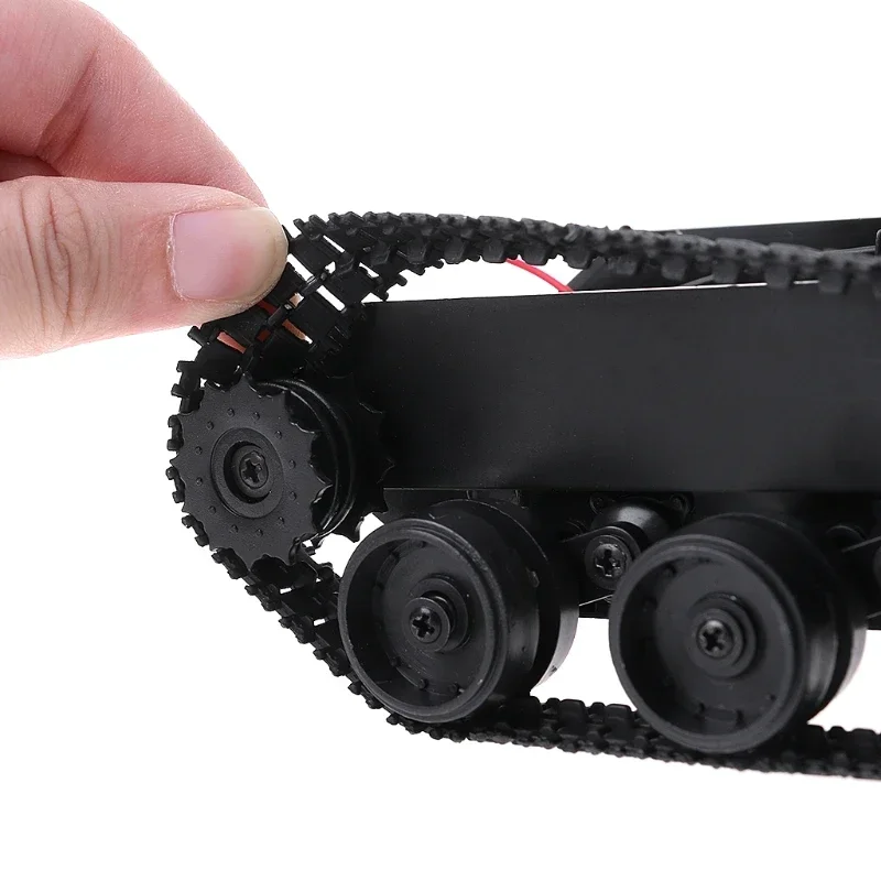 Smart Robot Tanque Chassis Kit para Crianças, RC Car Chassis, Rubber Track Crawler, DIY Motor Toys, Arduino 130