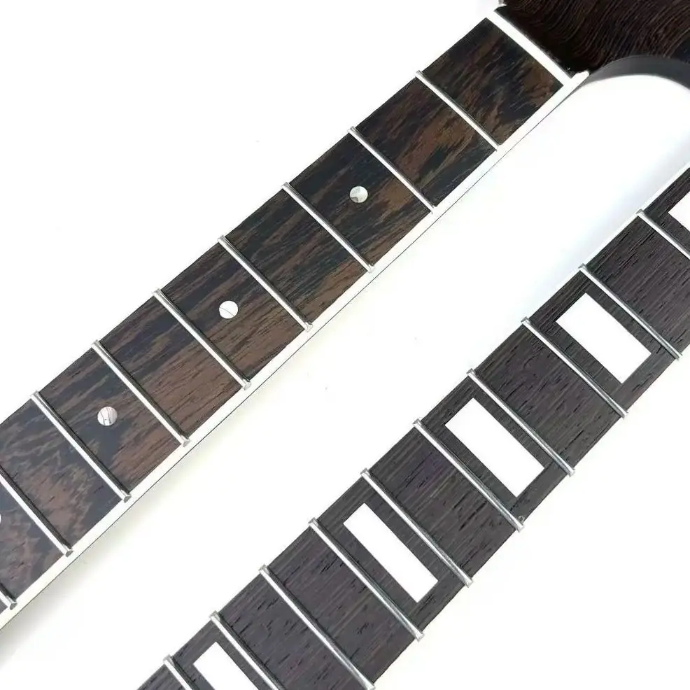 22 Frets Jaguar Guitar Neck - Wenge Style, Unfinished No Paint, Premium Guitar Replacement Part