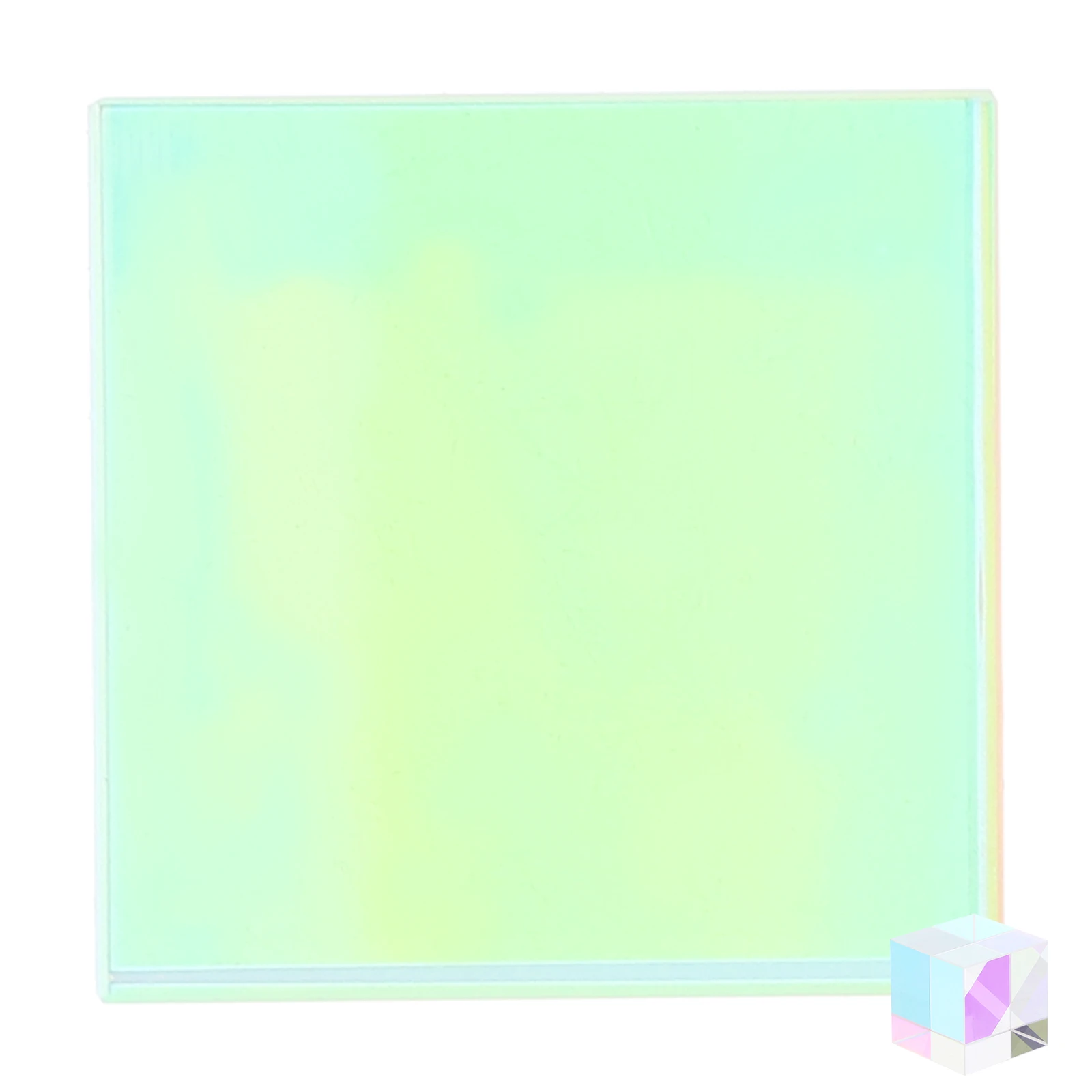 

Six Sided Colorful Optical Glass Cube Transparent Prism Physics Teaching Desk Window Kids Suncatcher Light Refraction Experiment