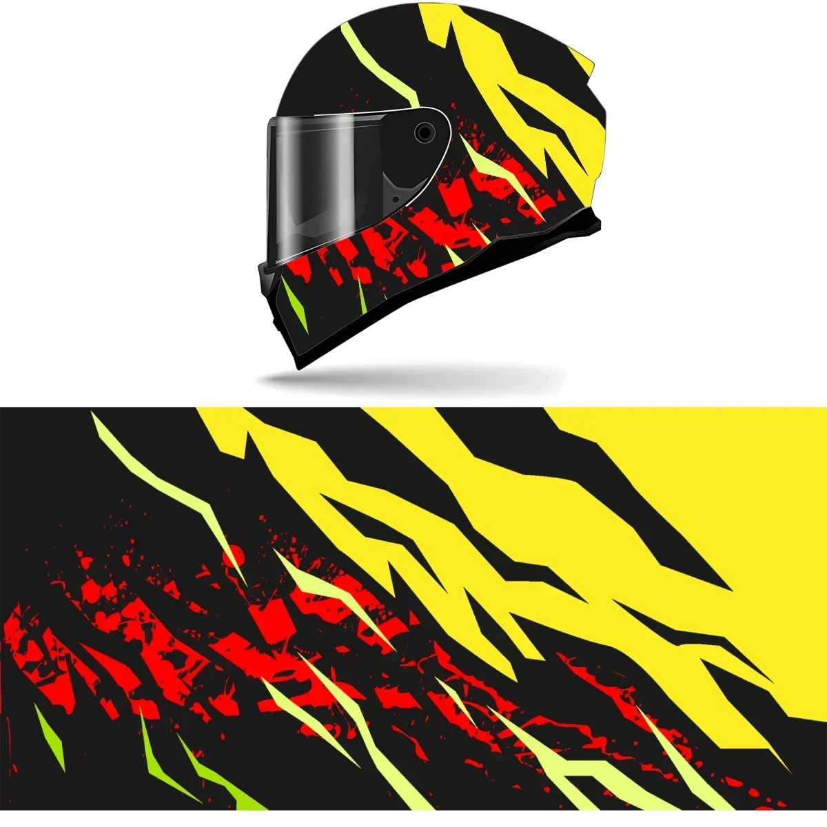

Abstract Doodle Full Helmet Wrap Sticker Motorcycle Helmet Racing Graphic Decal Vinyl Wrap Helmet Decor Sticker