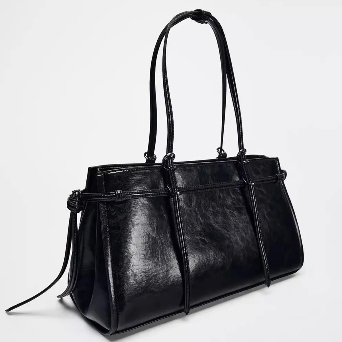 Unique Solid Color Parisian Diaper Bag For Women Elegant Crossbody Handbag Luxury Designer Leather Retro Shoulder Tote Large