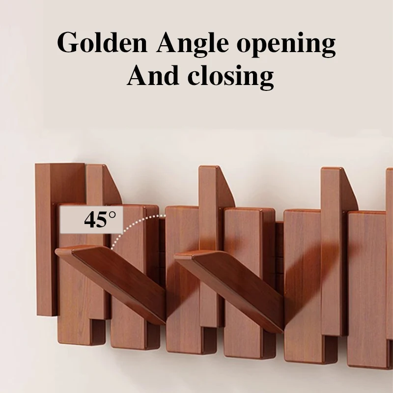 Piano Key Coat Rack Solid Wood Clothing Storage Racks Wall Mounted Clothes Organizer Hanger Entrance Hall Home Furnitures