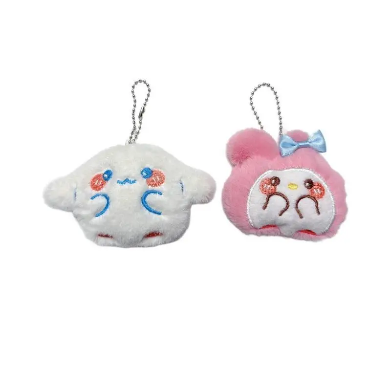 サンリオ ハローキティ クロミ かわいい キューキー ソフトぬいぐるみ シルバーチェーンキーホルダー 通勤バッグペンダント 車の装飾 バレンタインギフト