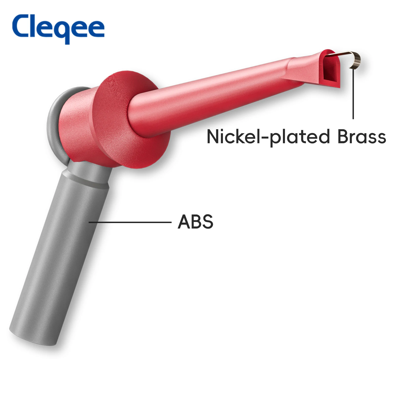 Cleqee P30007B Testhaken-Clips-Greifer mit 2 mm oder 4 mm Buchse für elektrische Prüfungen mit 2 mm Stecker oder 4 mm Stecker