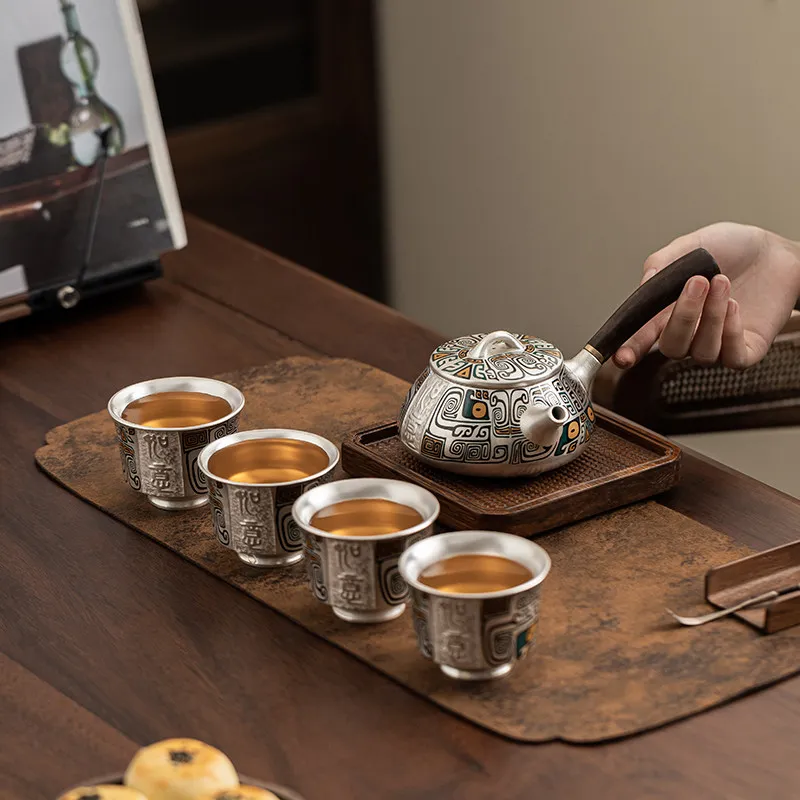 Forbidden City Imperial Gilded Silver Kung Fu Tea Set with Gift Box - Museum-Inspired Elegant Teaware for Business Gift Leader