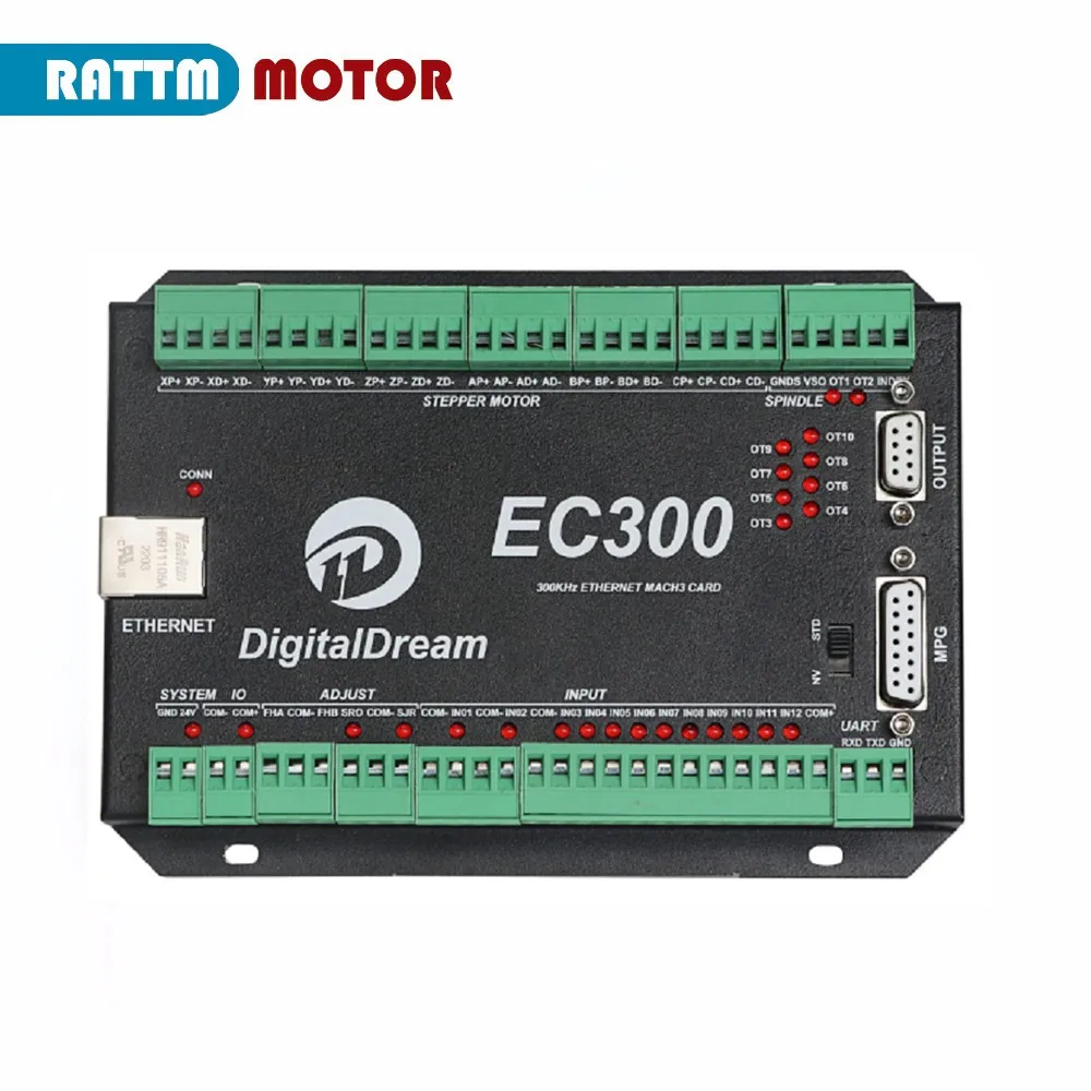 Mach3 New Ethernet CNC MACH3 300KHz EC300 3/4/5/6 Axis CNC Kartu Kontrol Gerak untuk Mesin Penggilingan DIY